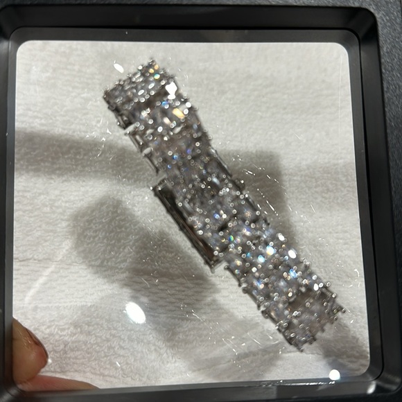 Zircon Elements Leaf Austrian Crystal Bracelet Watch NEW w main image 7